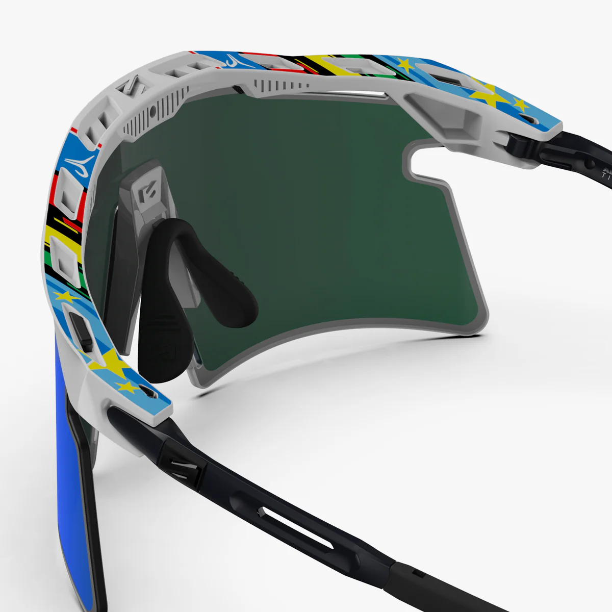 Lunettes SCICON AEROSHADE 2.0 TITANIUM WC EUROPEAN CHAMPION Verre Multimirror Blue Green + Pink