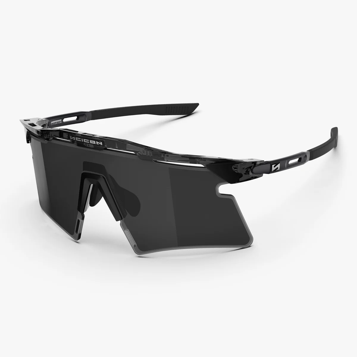 Brýle SCICON AEROSHADE 2.0 TITANIUM Black Crystal Gloss Lens Smoke Black + Pink
