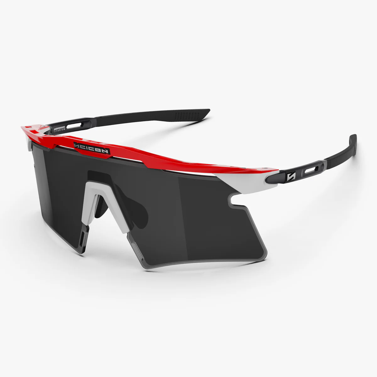 SCICON AEROSHADE 2.0 TITANIUM UAE EMIRATES Briller Røgfarvet sort + pink glas