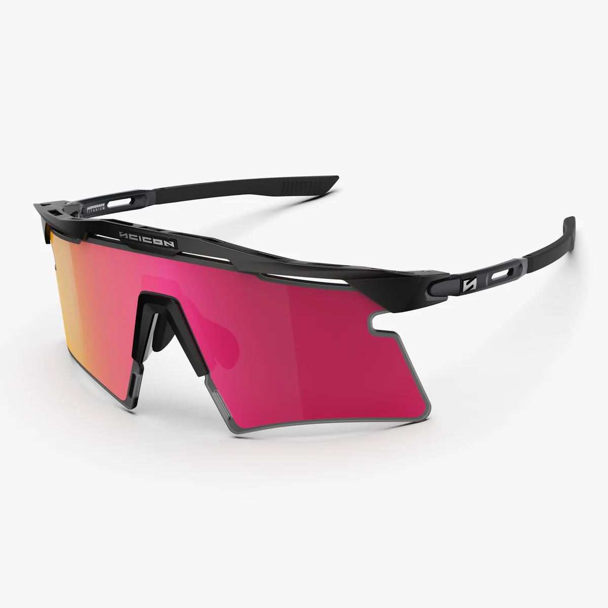 SCICON AEROSHADE 2.0 TITANIUM Black Matt Sunburts Multimirror Lens + růžové brýle