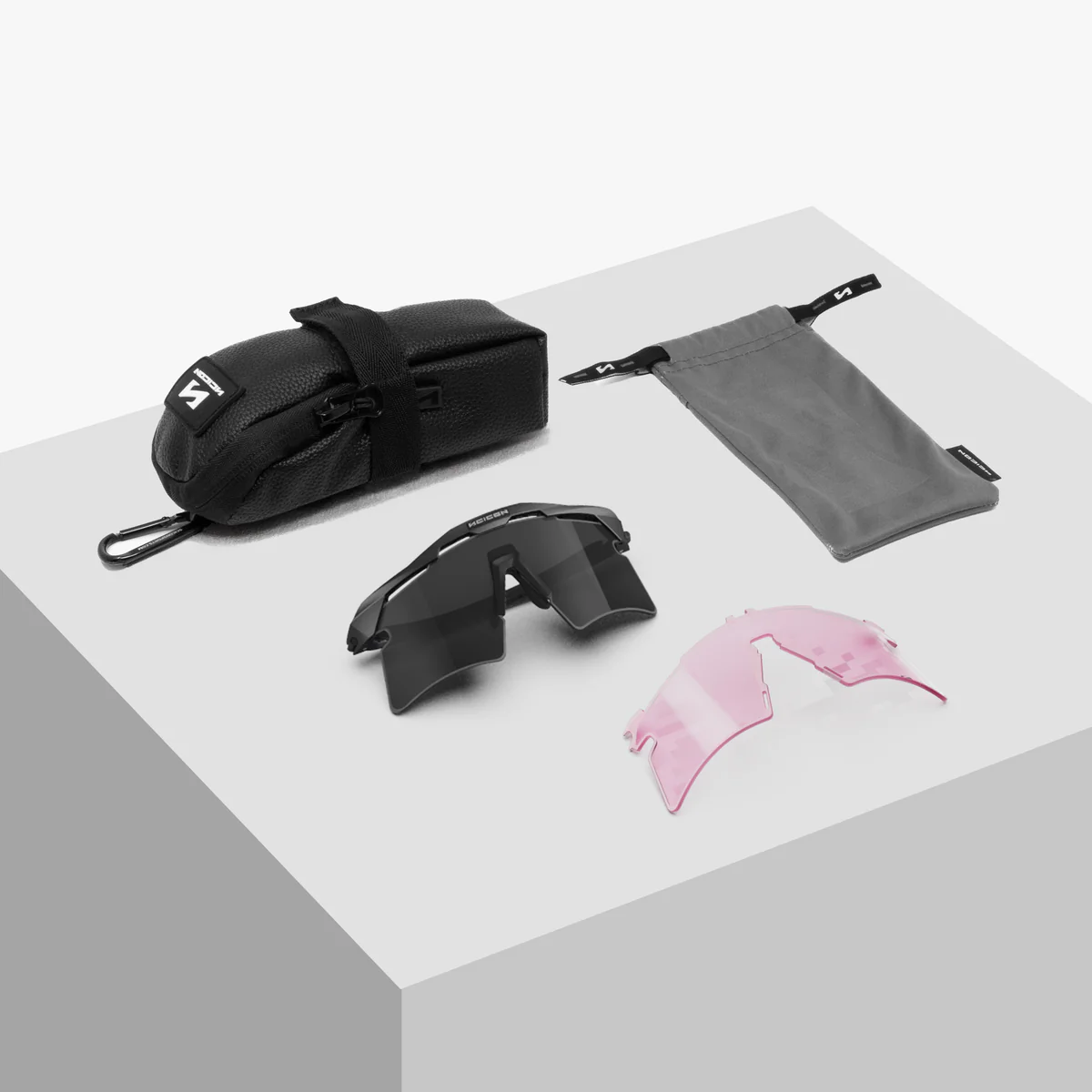 SCICON AEROSHADE 2.0 TITANIUM White Metal Multimirror Sunburts + Pink Glasses