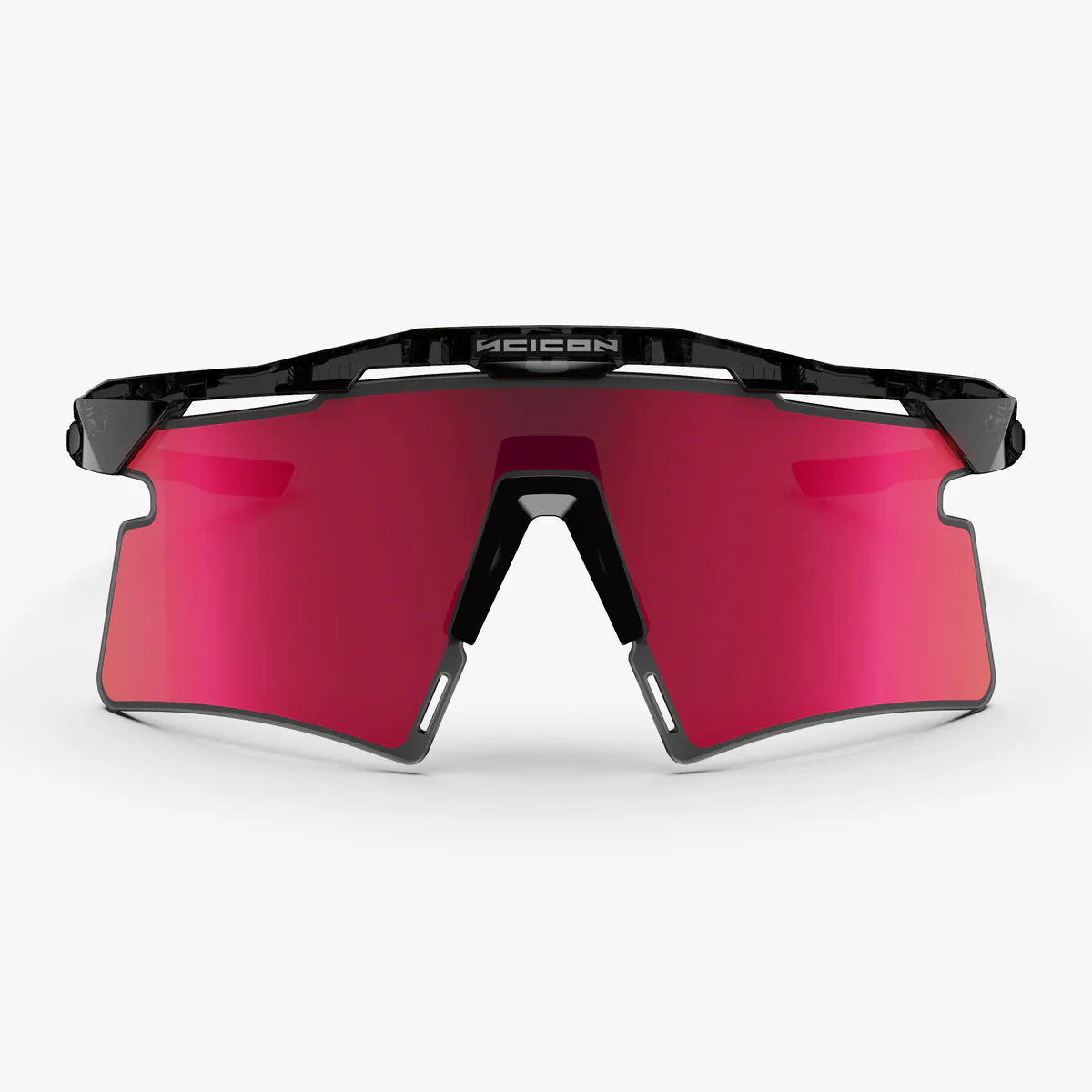 Solglasögon SCICON AEROSHADE 2.0 TITANIUM Black Crystal Gloss Multimirror Sunburts + Pink Lens
