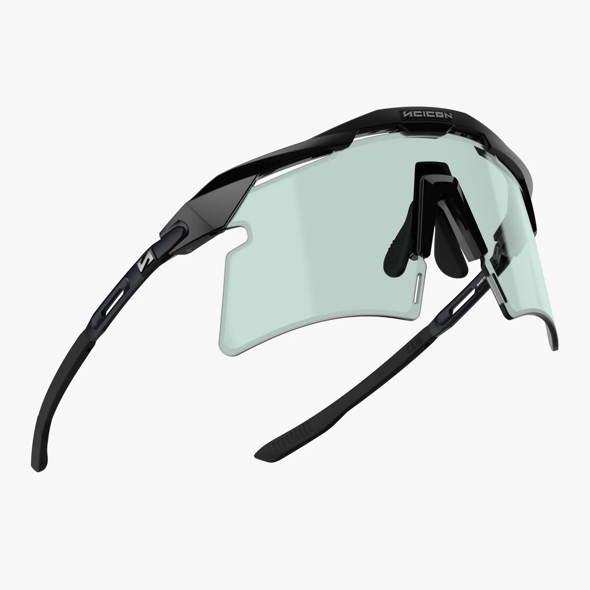 SCICON AEROSHADE 2.0 TITANIUM Briller mat sort blågrøn fotokromisk linse