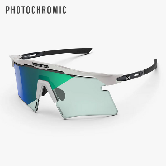 SCICON AEROSHADE 2.0 TITANIUM White Metal Brýle Modrozelené fotochromatické čočky