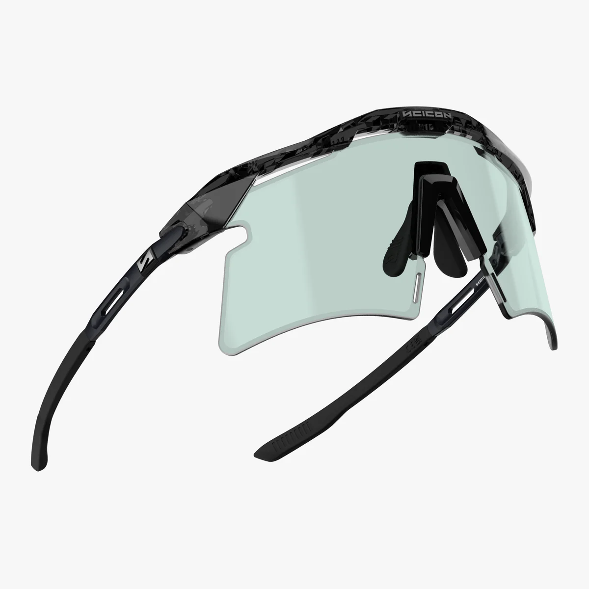 Solbriller SCICON AEROSHADE 2.0 TITANIUM Black Crystal Gloss Blue Green Photochromic Lens