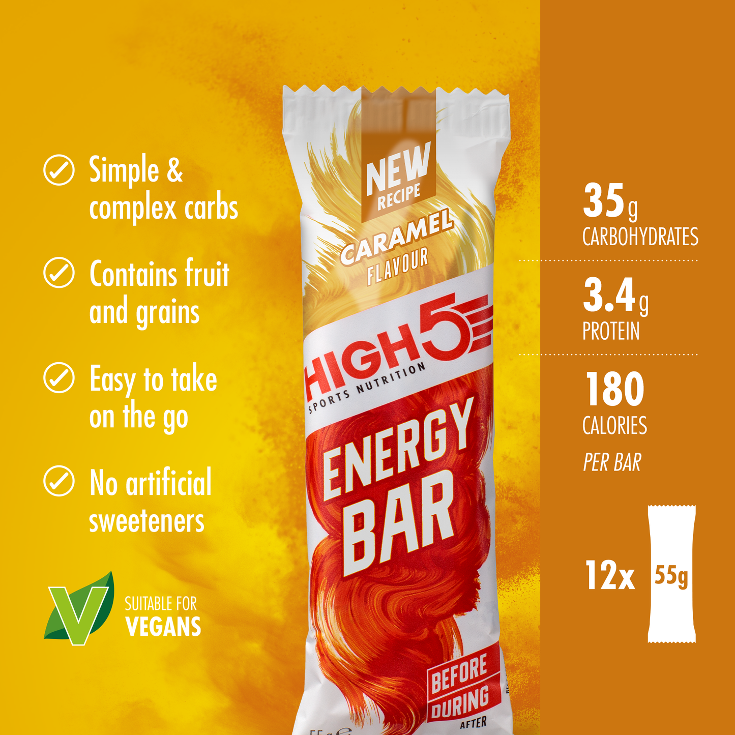 HIGH5 ENERGY BAR (55 g) Karamell