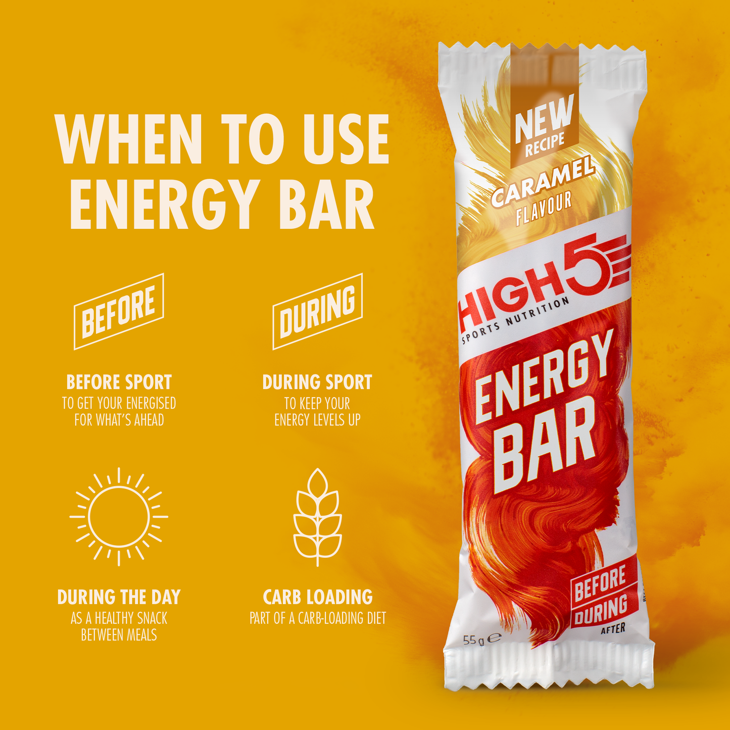 HIGH5 ENERGY BAR (55 g) Karamell