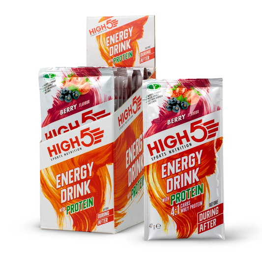 Energidrik High5 ENERGY DRINK PROTEIN (47 g) Rød frugt