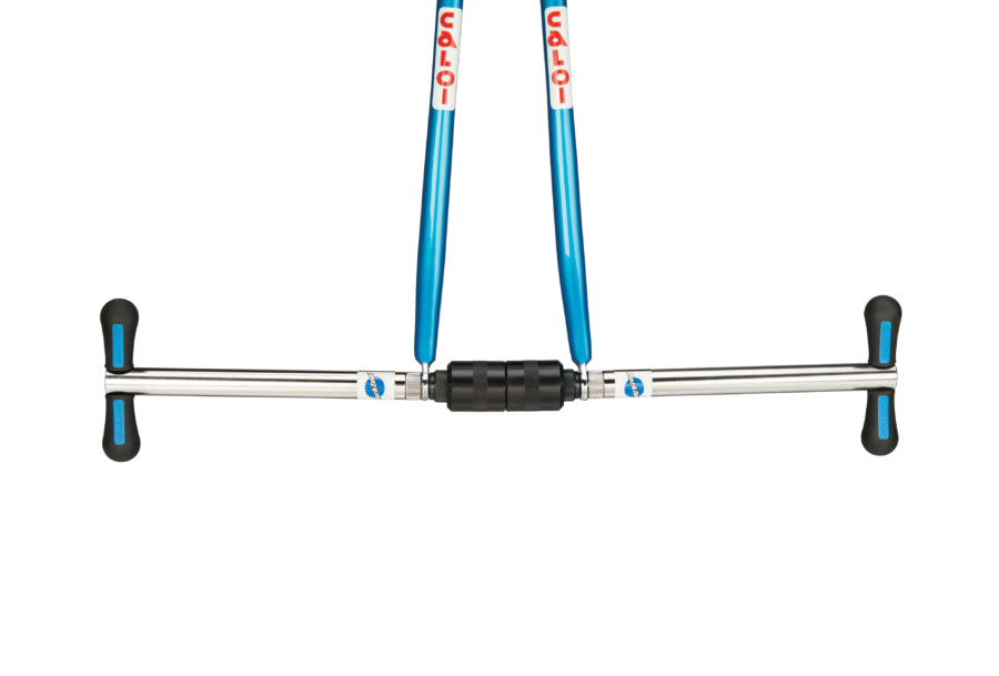 Park Tool FFG-2 installé sur une fourche correctement alignée