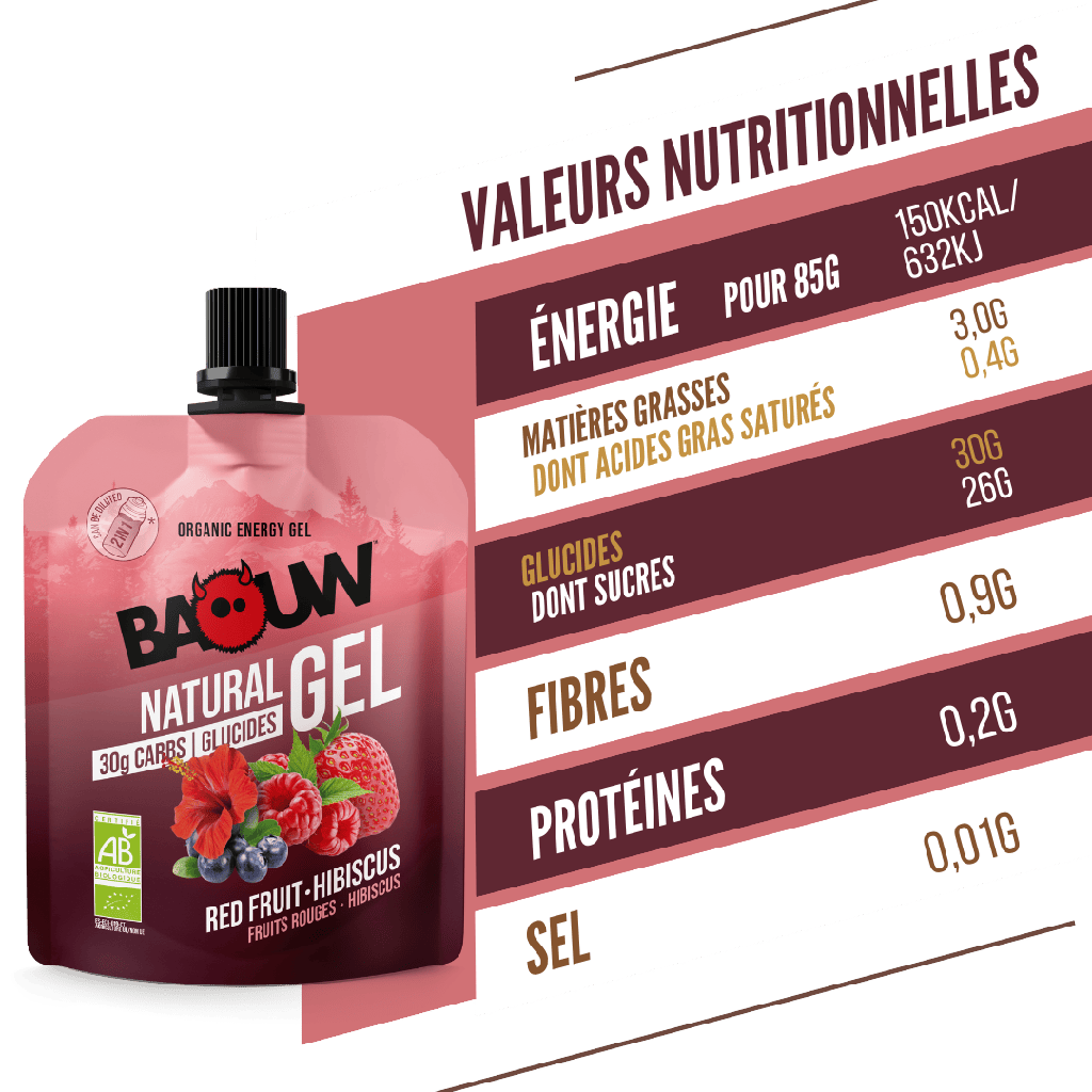 Gel Energétique BAOUW BIO Fruits Rouges-Hibiscus (85g)