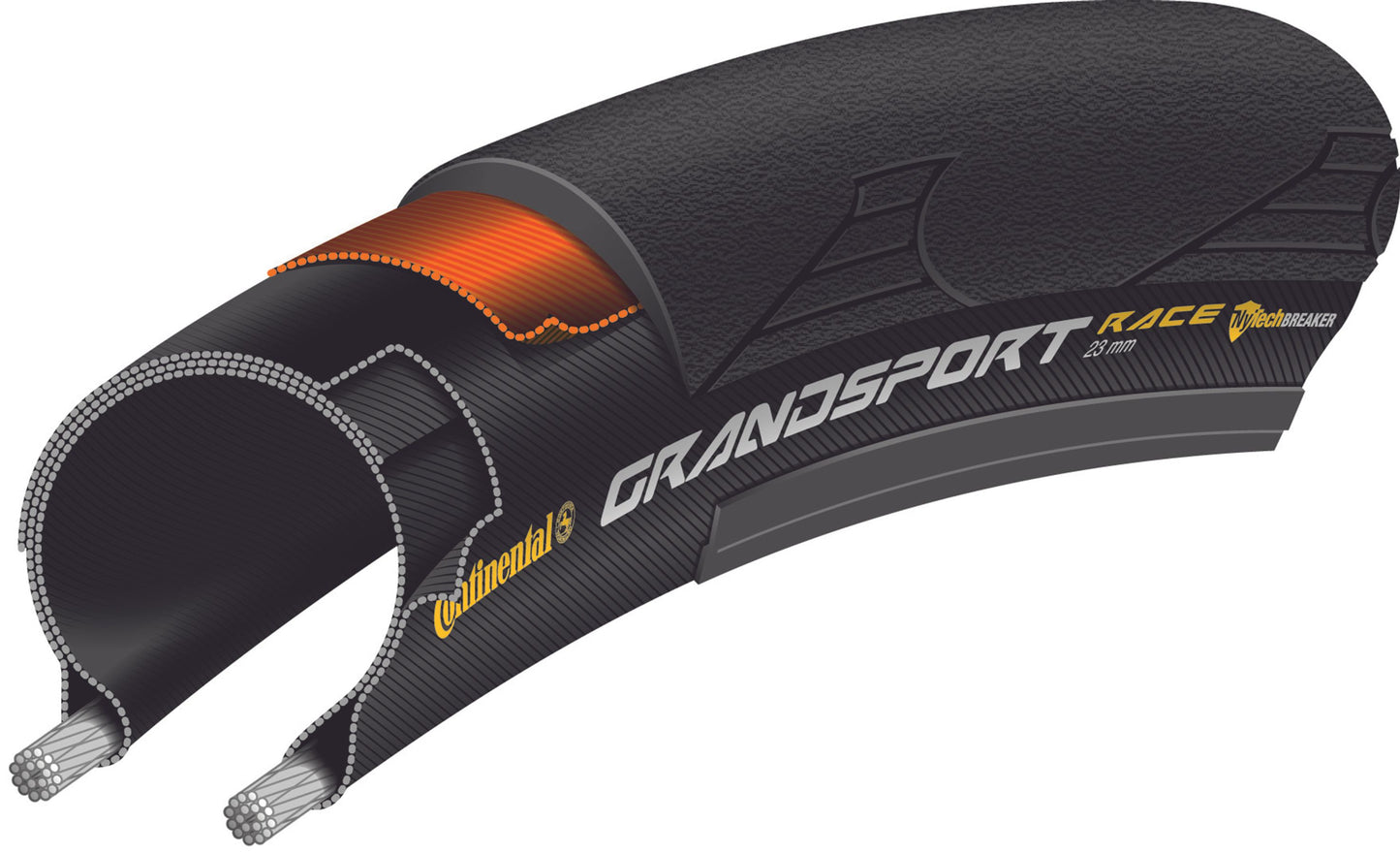 Pneu CONTINENTAL GRAND SPORT RACE 700x32c TubeType Souple Noir