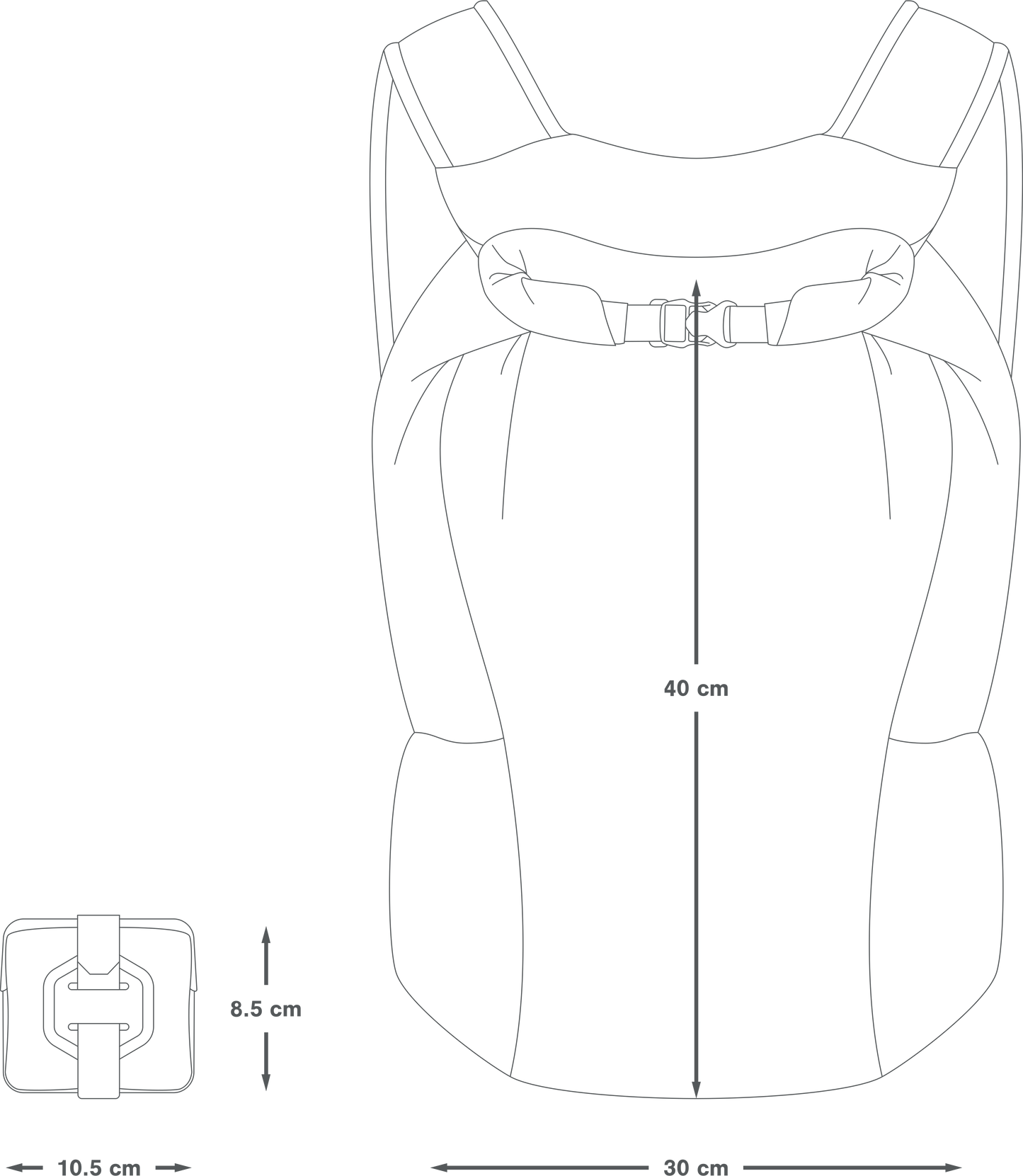 Ultra stlačitelný batoh APIDURA PACKABLE BACKPACK 13 L Grey