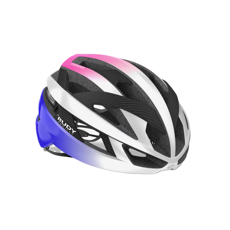RUDY PROJECT REBEL CARBON Silniční přilba bílá/fialová/růžová