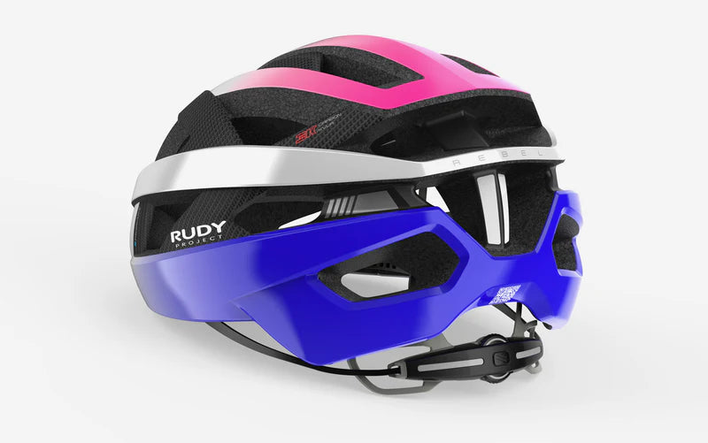 RUDY PROJECT REBEL CARBON Silniční přilba bílá/fialová/růžová