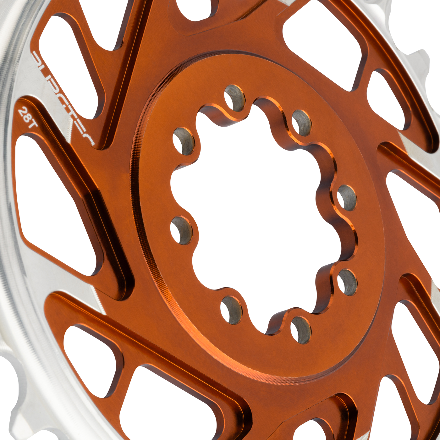 Mono-kædehjul BURGTEC THICK THIN 12V BOOST Direkte montering 8 skruer T-Type Smal bred forskydning 3 mm bronze