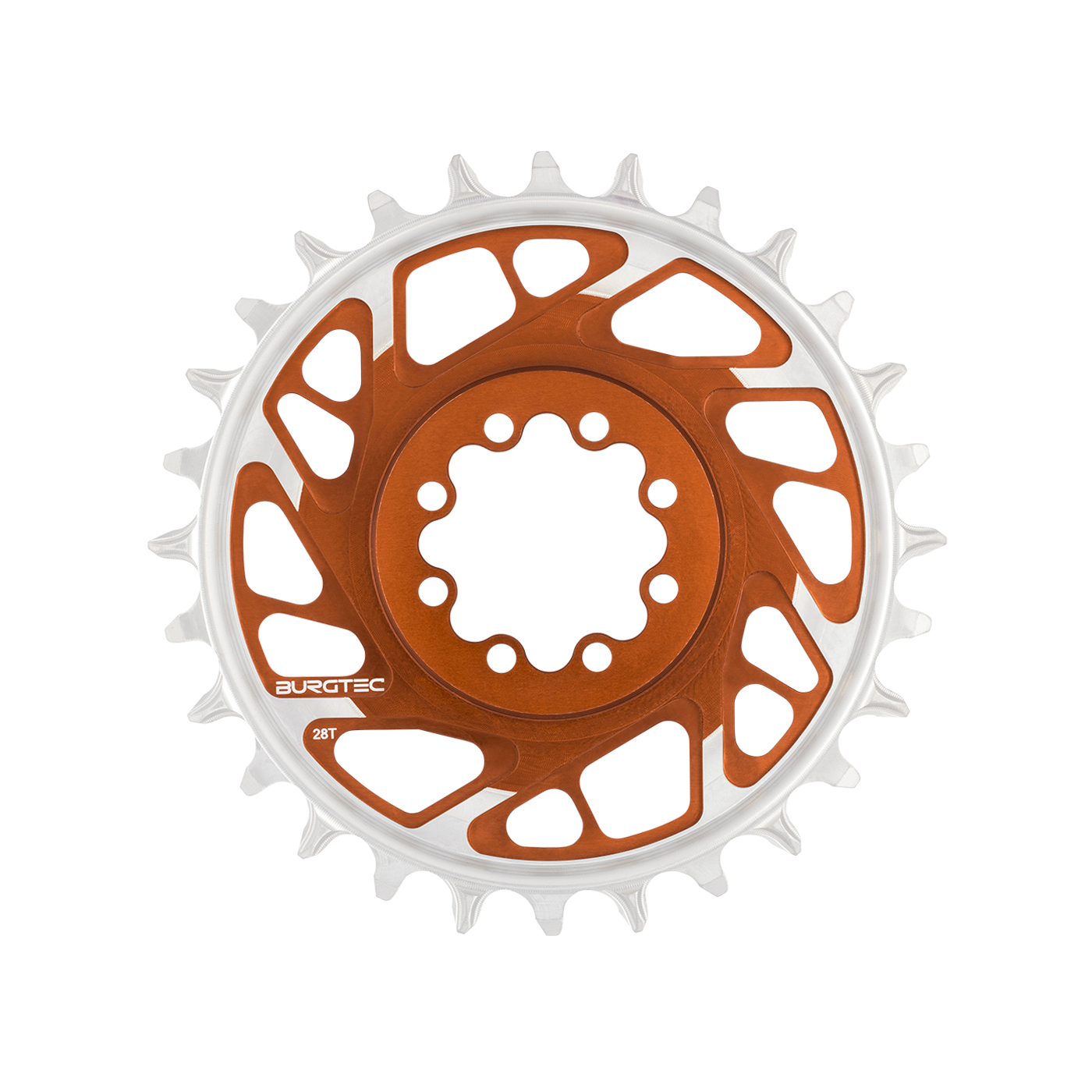 Mono-kædehjul BURGTEC THICK THIN 12V BOOST Direkte montering 8 skruer T-Type Smal bred forskydning 3 mm bronze