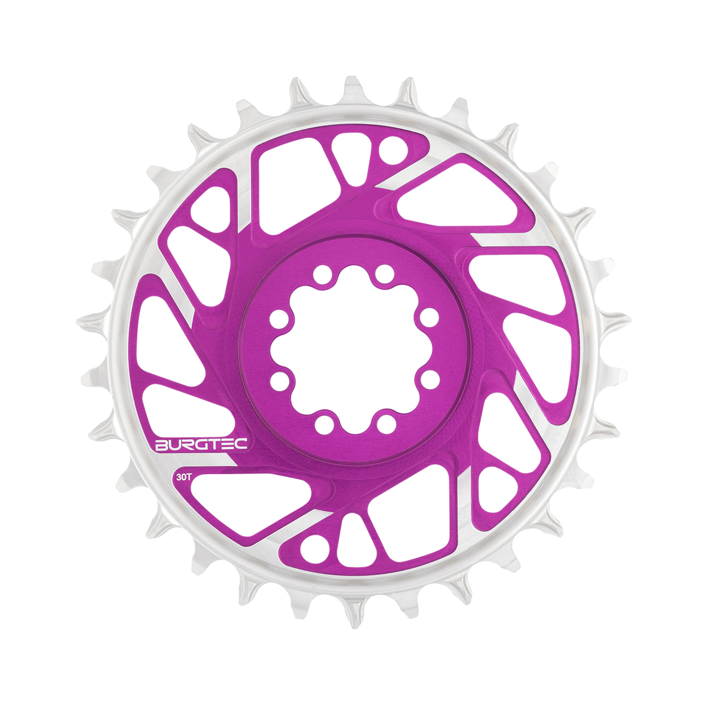 Plateau Mono BURGTEC THICK THIN 12V BOOST Direktmontering 8 Vis T-Typ Smal Bred Offset 3mm Violett