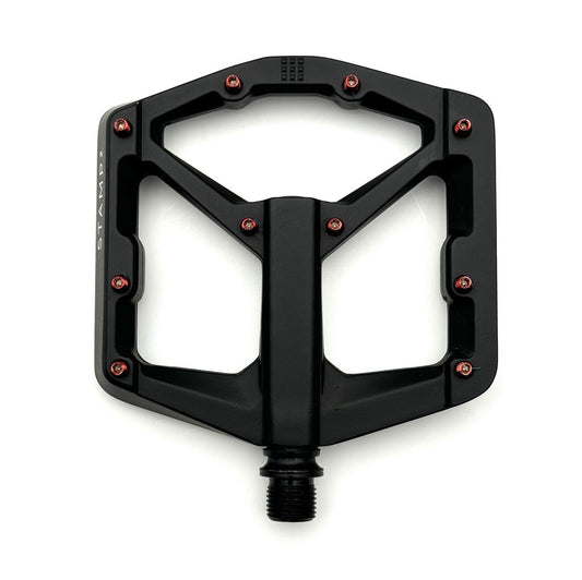 Pédales Plates CRANKBROTHERS STAMP 2 Large Noir / Rouge