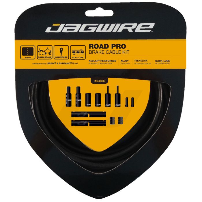 Kit de Câbles et Gaines de Frein JAGWIRE ROAD PRO Noir Mat