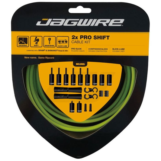 Kit de Câbles et Gaines de Dérailleur JAGWIRE ROAD AND MOUNTAIN PRO Vert