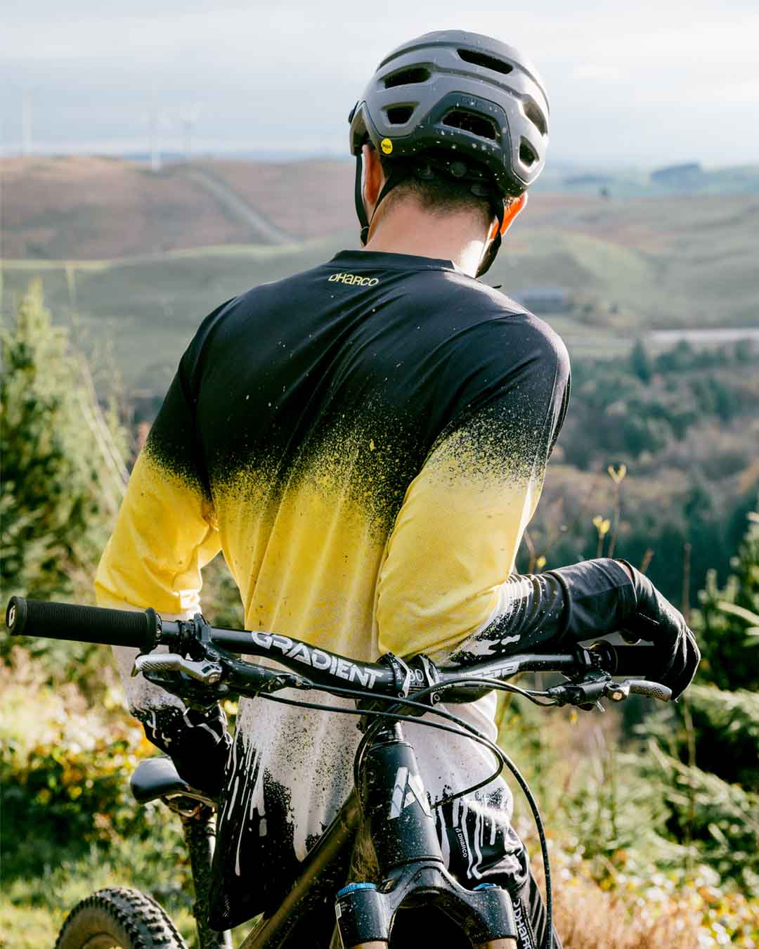 Maillot DHARCO RACE ACID RAIN Manches Longues Noir/Jaune