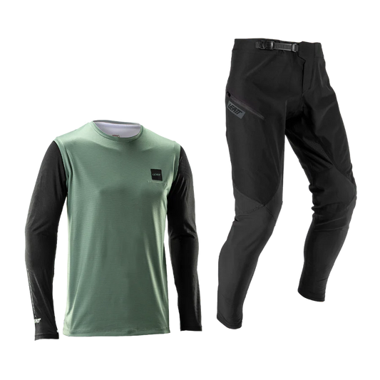 Kit Maillot + Pantalon LEATT MTB GRAVITY 1.0 Junior Noir/Vert