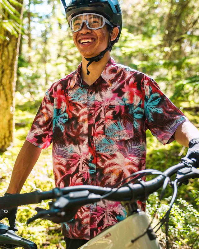 DHARCO TECH NEBULA Kortärmad rosa skjorta