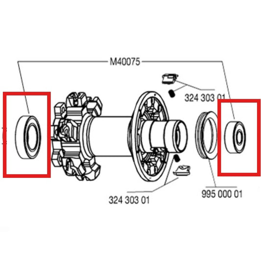 Łożyska piasty tylnego koła Mavic