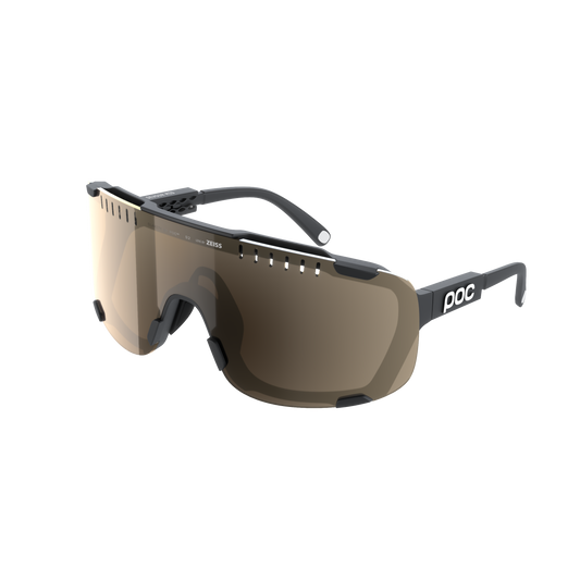 Lunettes POC DEVOUR MID Noir Verre Clarity Trail Partly Sunny Silver