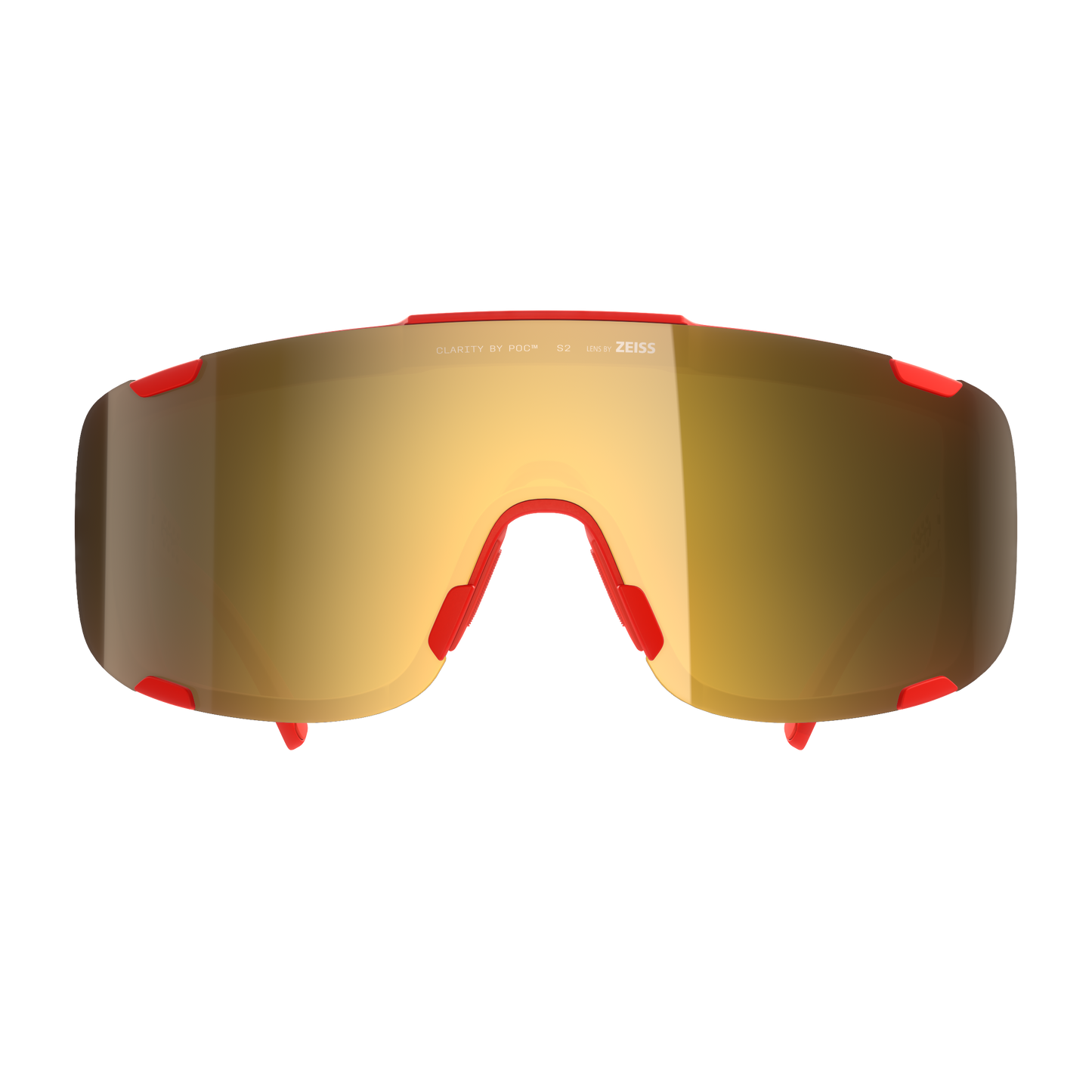 Lunettes POC DEVOUR MID Rouge Verre Clarity Road Partly Sunny Gold