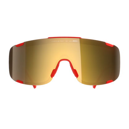 Lunettes POC DEVOUR MID Rouge Verre Clarity Road Partly Sunny Gold