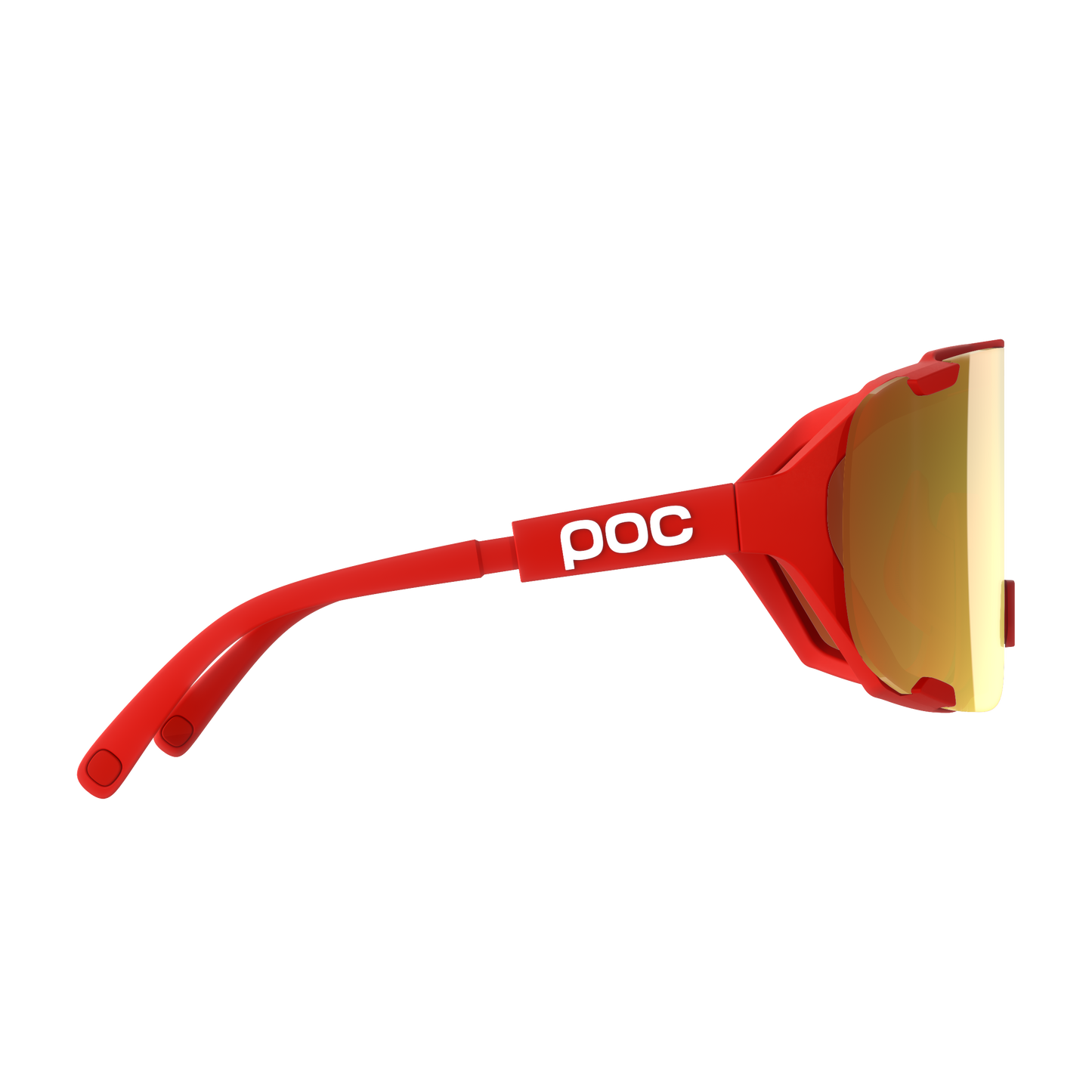 Lunettes POC DEVOUR MID Rouge Verre Clarity Road Partly Sunny Gold