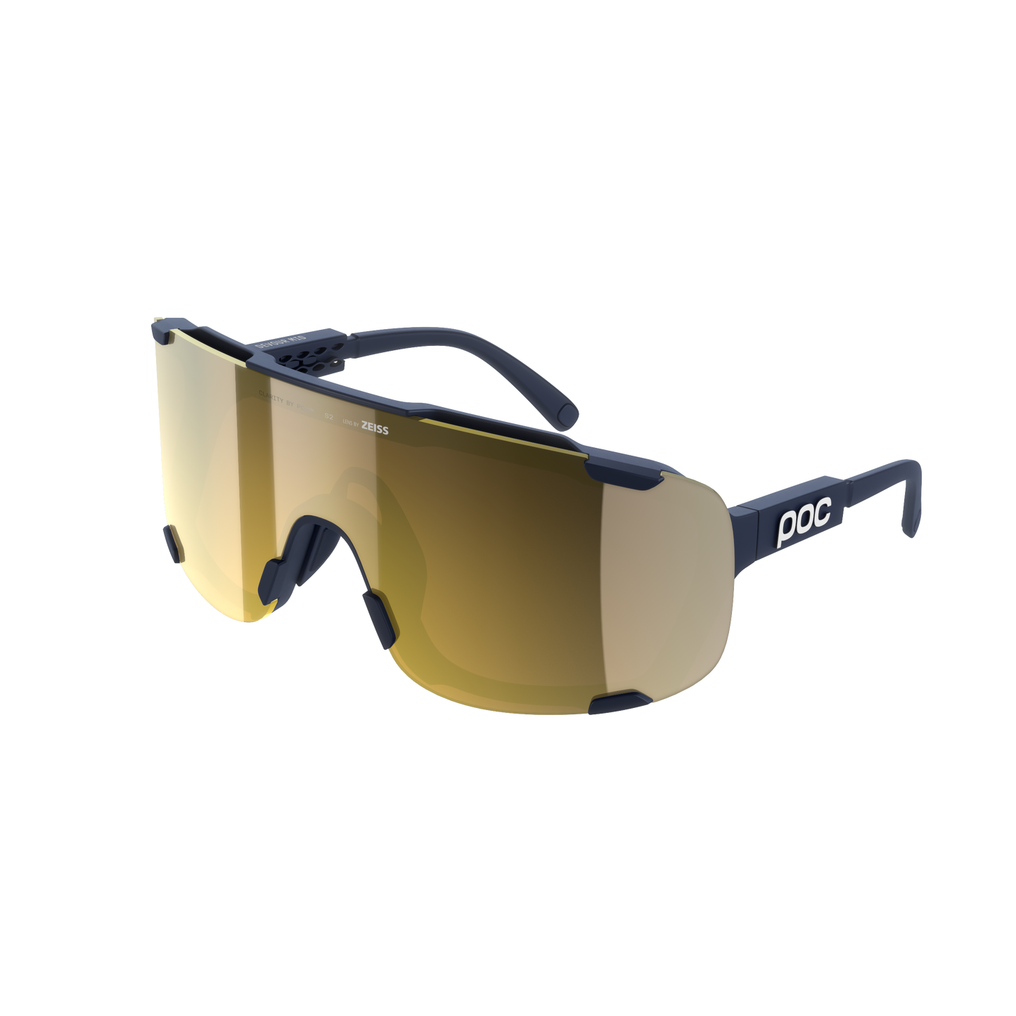 Lunettes POC DEVOUR MID Marine Verre Clarity Road Partly Sunny Gold