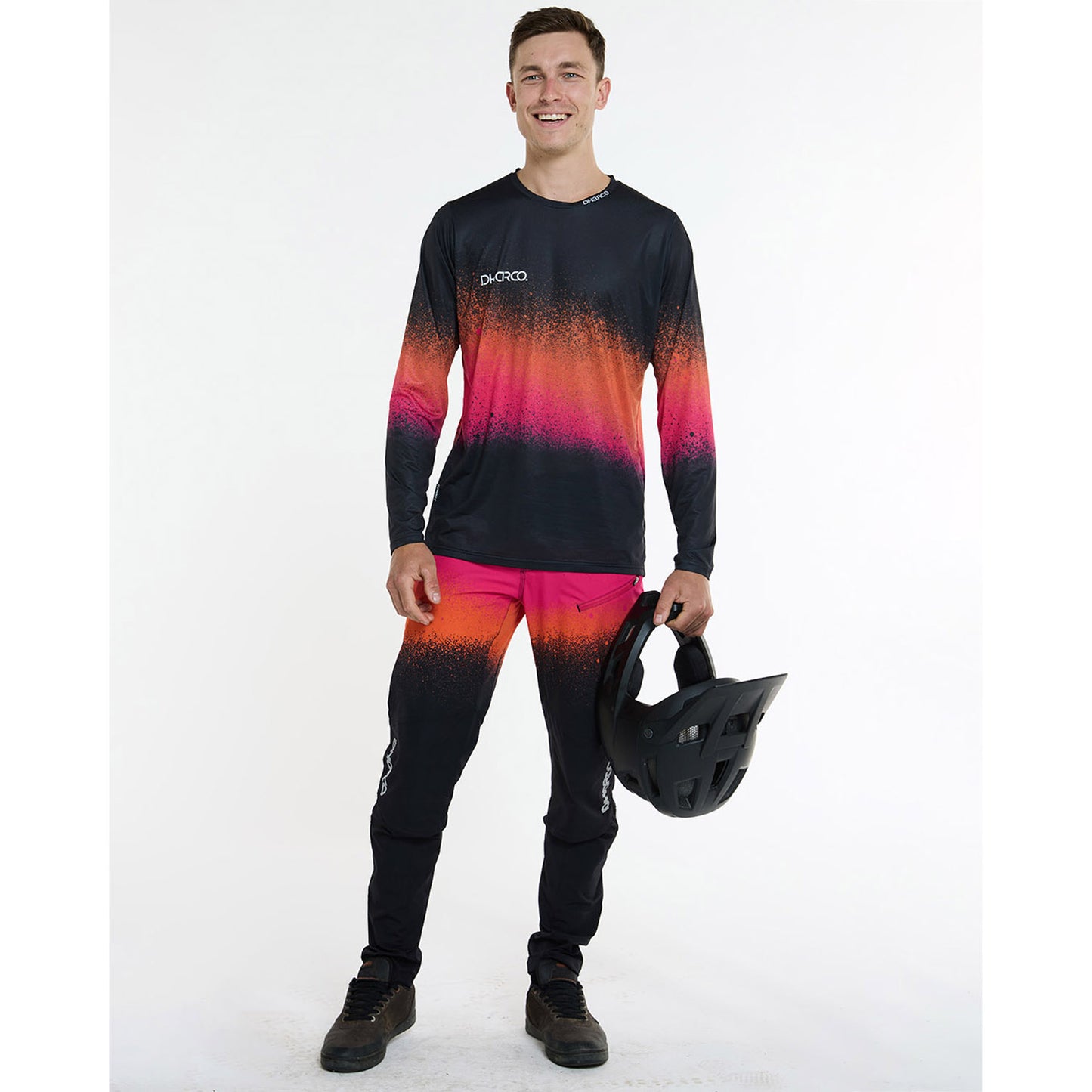 Maillot DHARCO RACE BLACK SNAKE Manches Longues Noir/Orange