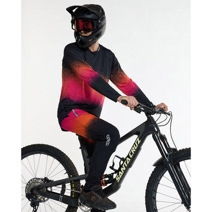 Maillot DHARCO RACE BLACK SNAKE Manches Longues Noir/Orange
