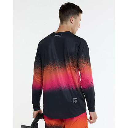 Maillot DHARCO RACE BLACK SNAKE Manches Longues Noir/Orange