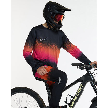 Maillot DHARCO RACE BLACK SNAKE Manches Longues Noir/Orange