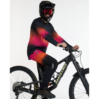 Maillot DHARCO RACE BLACK SNAKE Manches Longues Noir/Orange