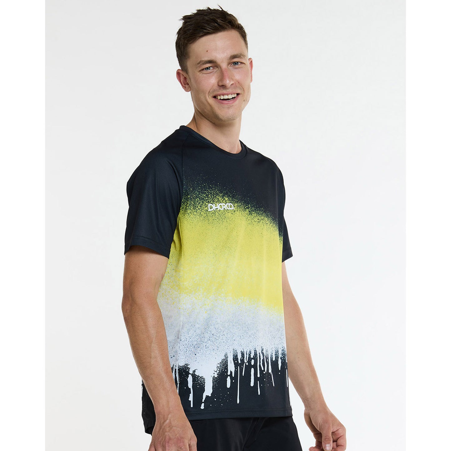Maillot DHARCO ACID RAIN Manches Courtes Noir/Jaune