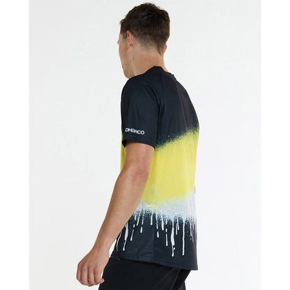 Maillot DHARCO ACID RAIN Manches Courtes Noir/Jaune