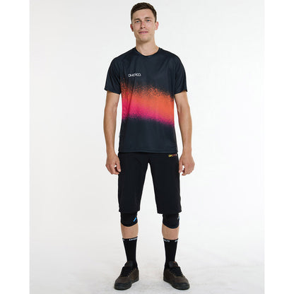 Maillot DHARCO BLACK SNAKE Manches Courtes Noir/Orange