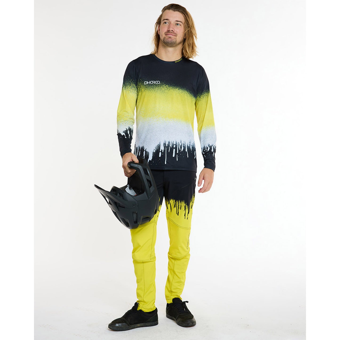 Maillot DHARCO RACE ACID RAIN Manches Longues Noir/Jaune