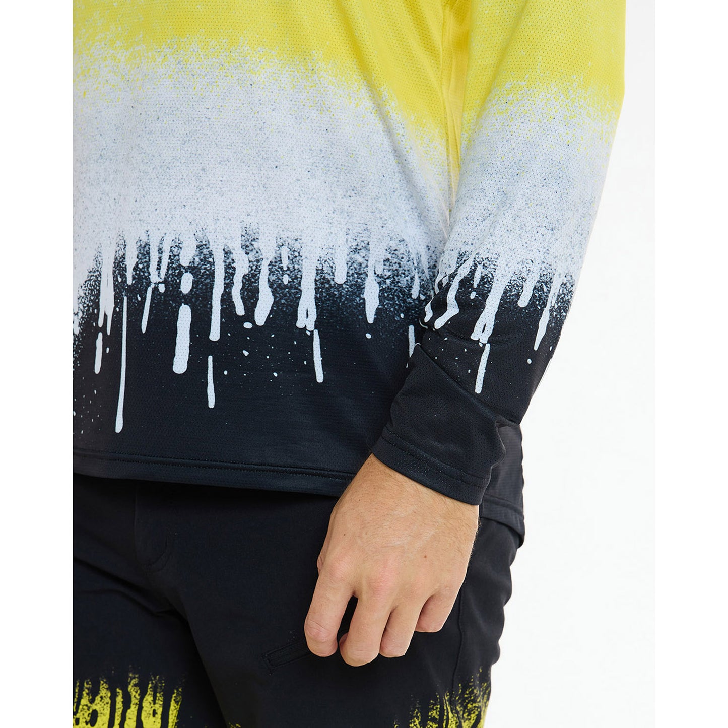 Maillot DHARCO RACE ACID RAIN Manches Longues Noir/Jaune