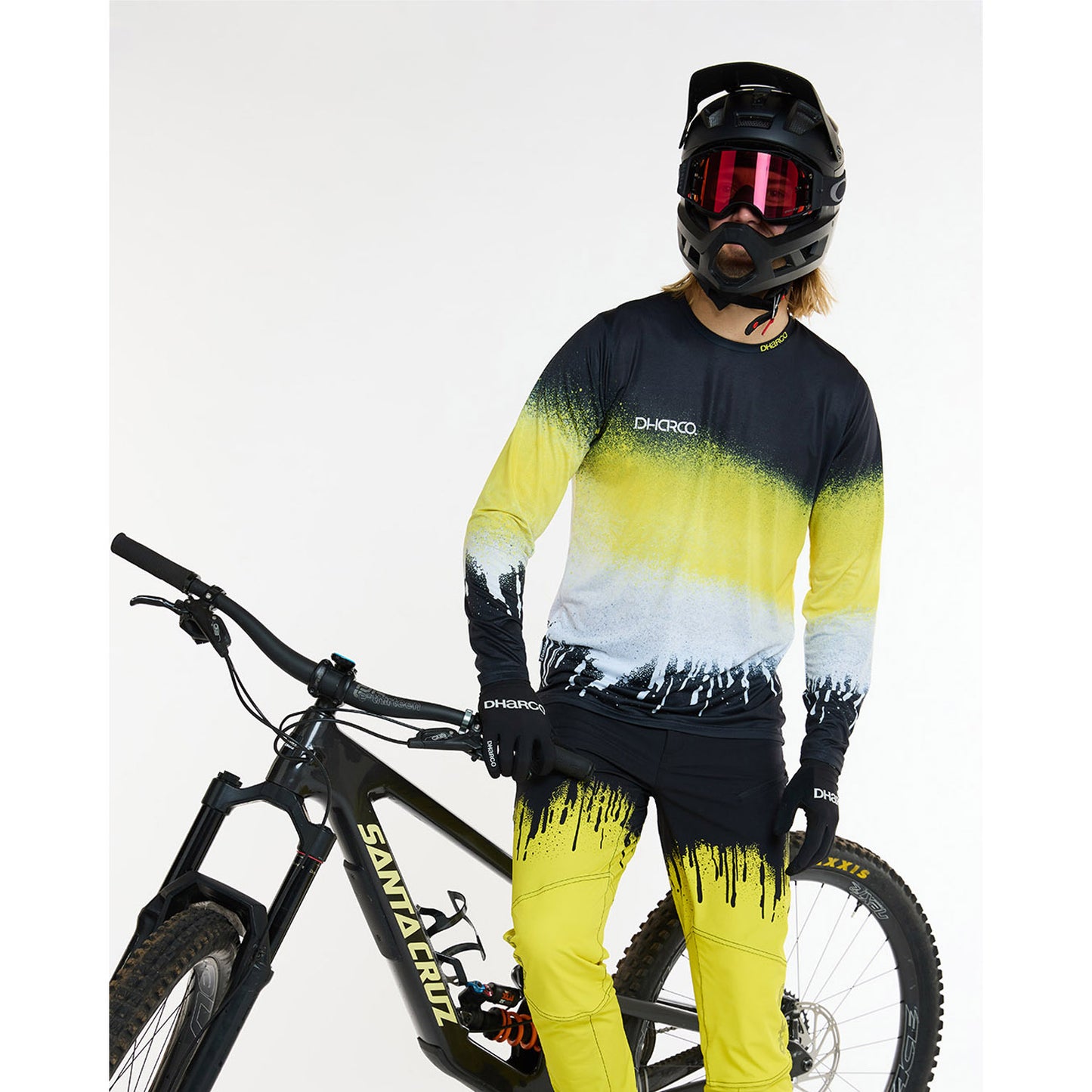 Maillot DHARCO RACE ACID RAIN Manches Longues Noir/Jaune