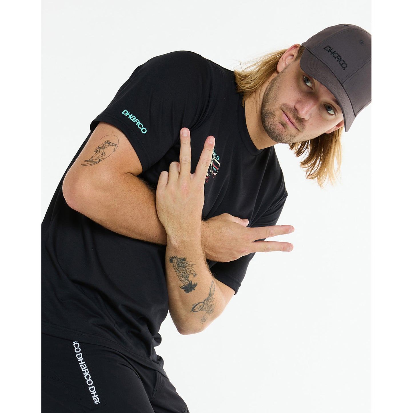 DHARCO EDDIE Kortärmad TECH TEE Jersey Svart