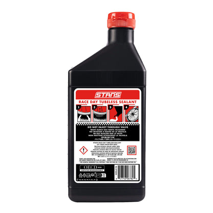 Liquide préventif anti-crevaison STAN'S RACE DAY 500 ml - verso du flacon