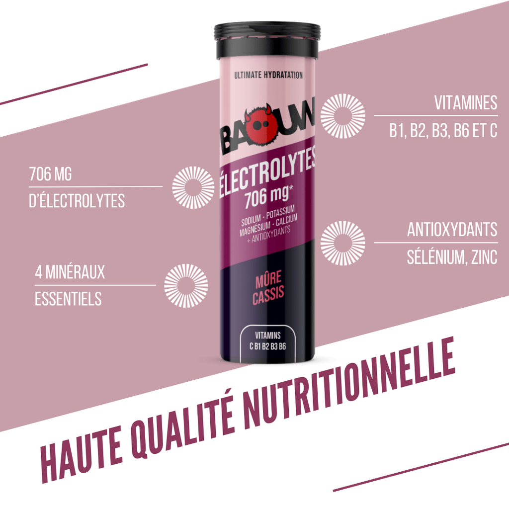 BAOUW Energy Drink (tuba 10 tabletek) Blackberry/Cassis