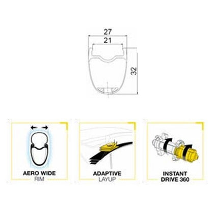 Roue Arrière MAVIC COSMIC SL 32 DISC Tubeless Ready (Center Lock) 2025