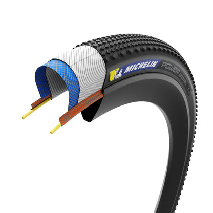 Pneu MICHELIN POWER GRAVEL Competition Line Tubeless Ready Marron