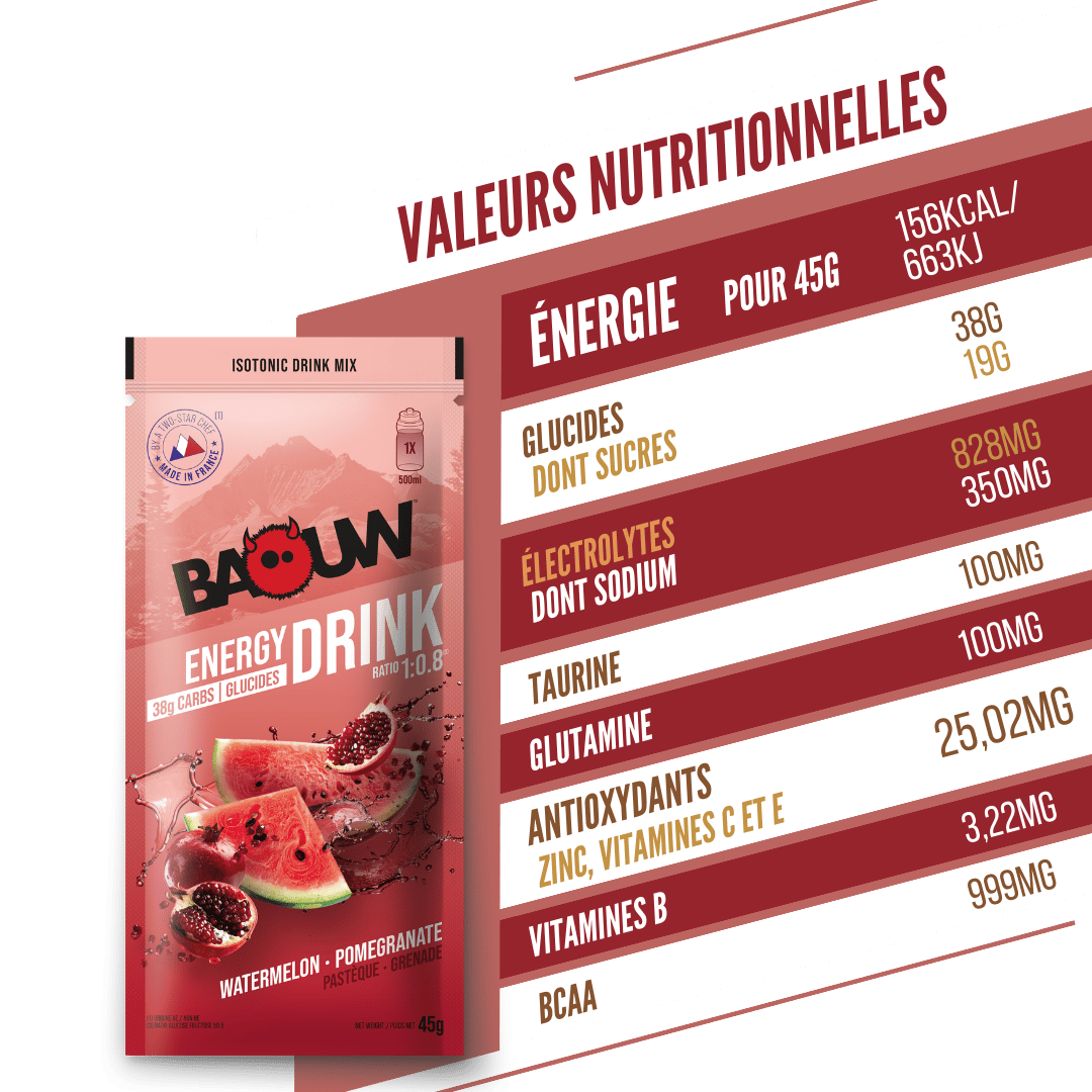 BAOUW ISOTONIC Energy Drink (45g) Meloun/pomerančové jablko
